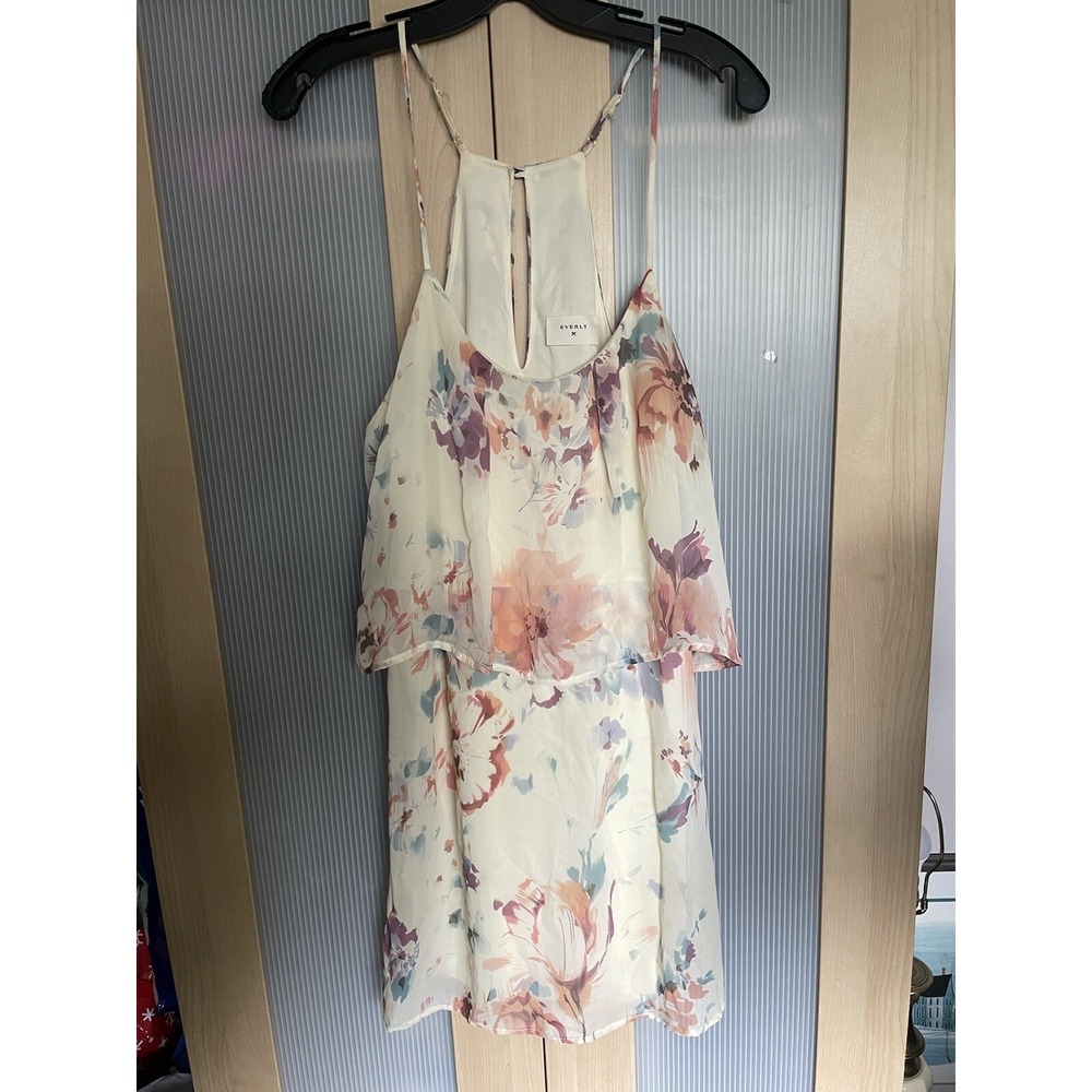 Anthropologie Everly Summer Dress Floral Mini Strappy Fully Linedβ Sz S